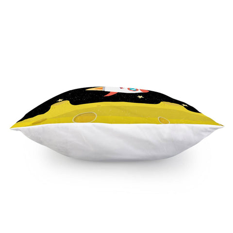 Image of Fun Cartoon Rocket Pillow Cover