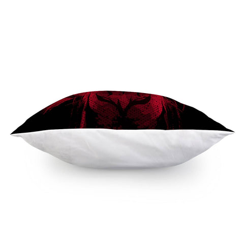 Image of Owl And Feathers And Font And Blood Pillow Cover