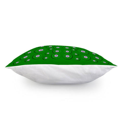 Image of Stars Of Bleeding Hearts In Green Pillow Cover