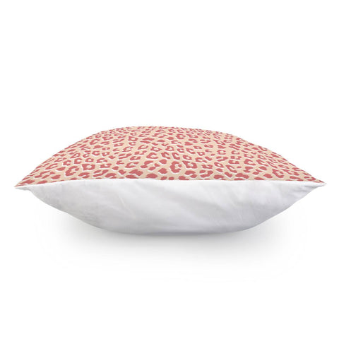 Image of Living Coral White Leopard Print Pillow Cover