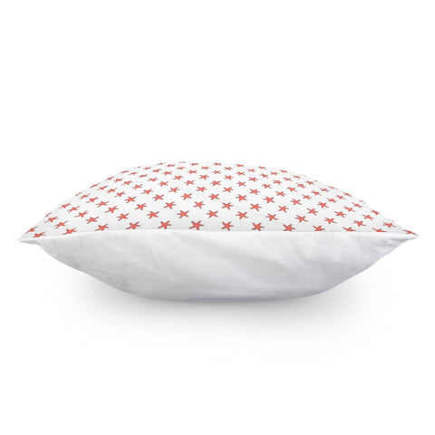 Image of Starfish Pattern On White Pillow Cover