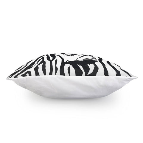 Image of Tiger And Black And White And Animal Textures And Animals Pillow Cover