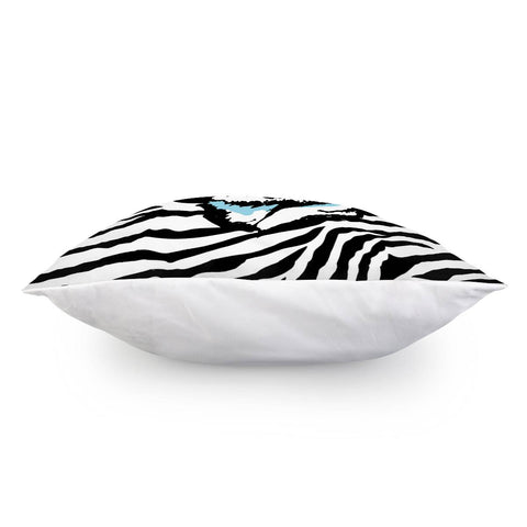 Image of Tiger And Black And White And Animal Textures And Animals Pillow Cover