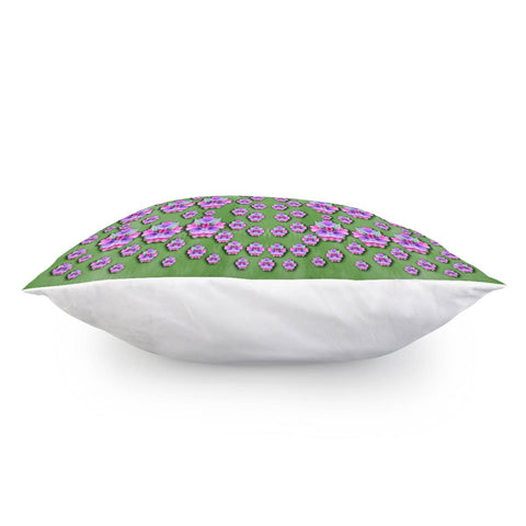 Image of Fantasy Flowers Dancing In The Green Spring Pillow Cover