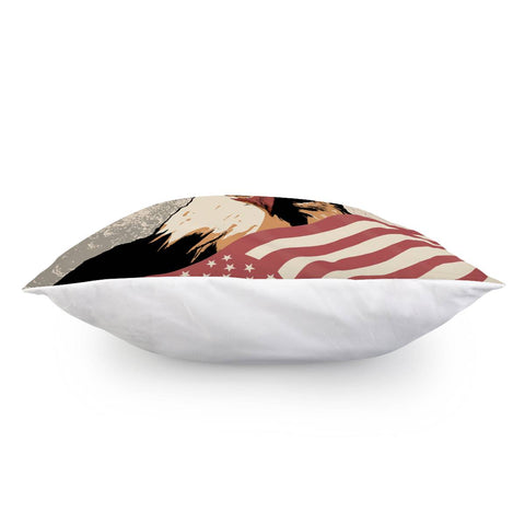 Image of Eagle And Stars And American Flag And Font And Cloud And Moon Pillow Cover