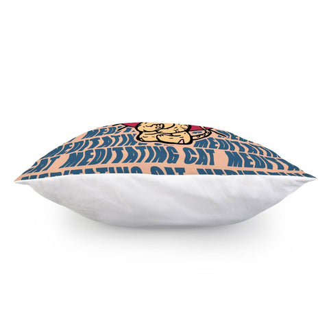 Image of Animals And Cats And Fonts And Sun And Meditation Pillow Cover