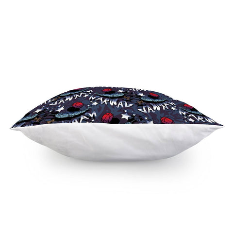 Image of Narwhal And Fonts And Gems And Ocean And Stars And Seaweed And Geometry Pillow Cover