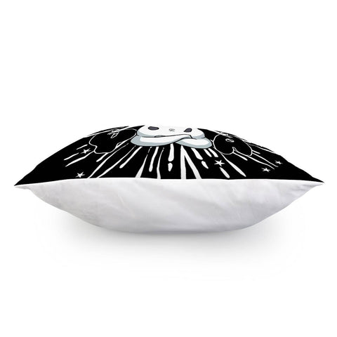 Image of Bulldog And Light And Stars And Font Pillow Cover