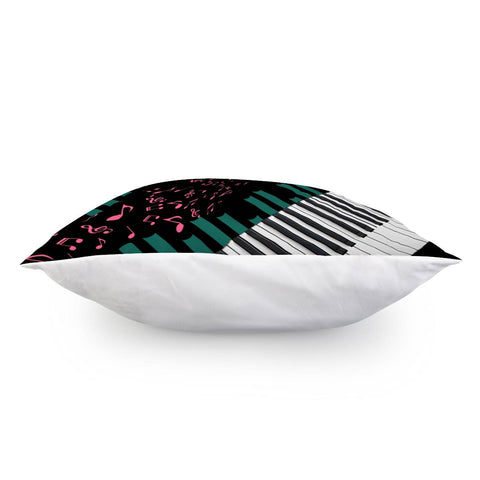 Image of Piano And Geometry And Musical Notes Pillow Cover