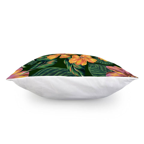 Image of Fancy Tropical Floral Pattern Pillow Cover