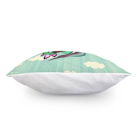 Image of Clouds And Swallows Pillow Cover