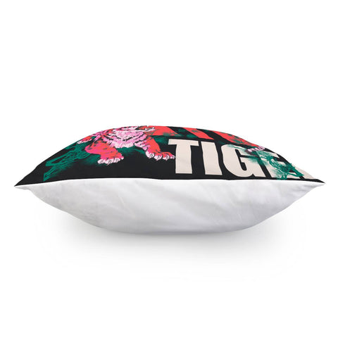 Image of Chinese Tiger And Font And Pine And Geometry Pillow Cover