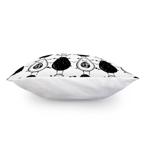 Image of Avocado And Font With Graffiti And Spots Pillow Cover