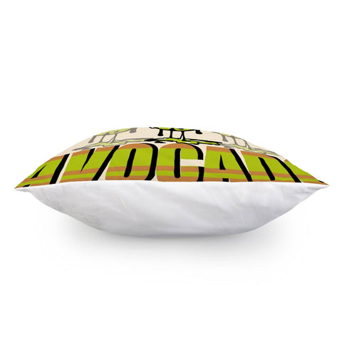 Image of Avocado And Font With Graffiti And Geometry Pillow Cover