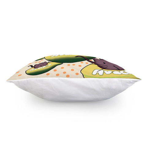 Image of Avocado And Font With Doodles And Polka Dots And Cats Pillow Cover