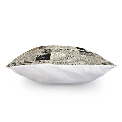 Image of Retro Newspaper Pillow Cover