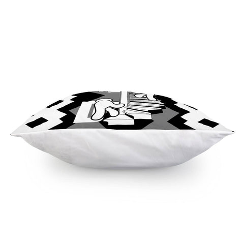 Image of Hand And Stairs And Font And Geometry Pillow Cover