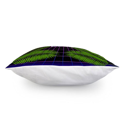 Image of Tropical Island With Coconut Leaves Pillow Cover