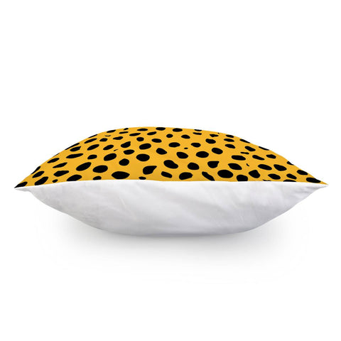 Image of Cheetah Spots Print Black Orange Pillow Cover