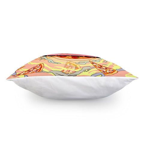 Image of Pizza And Cloud And Light And Vegetables And Meat Pillow Cover