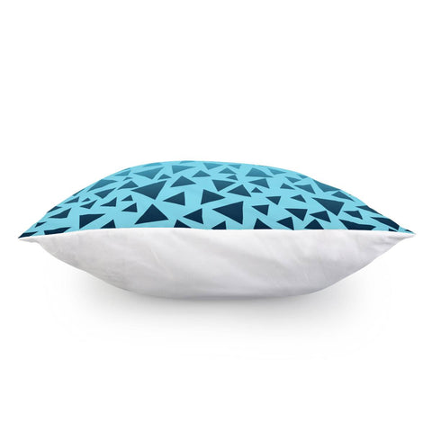 Image of Blue Seamless Triangles Pattern Pillow Cover