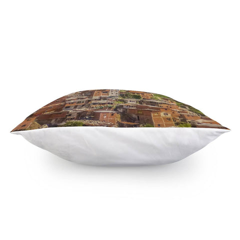 Image of Favelas At Hill, Medellin, Colombia Pillow Cover