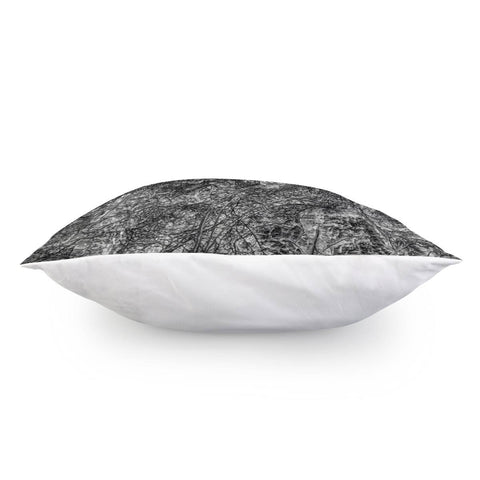 Image of Black And White Organic Texture Print Pillow Cover