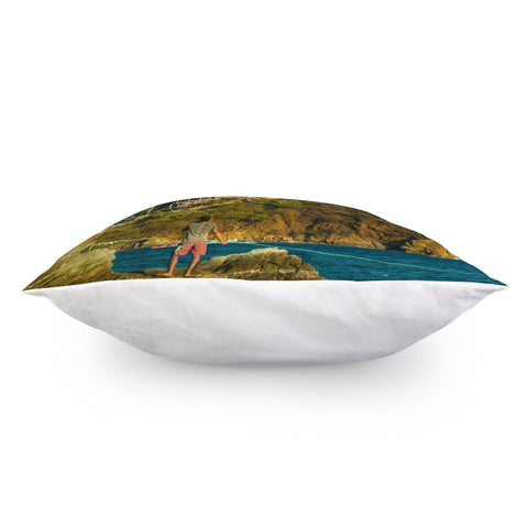 Image of Taganga Town Landscape, Colombia Pillow Cover