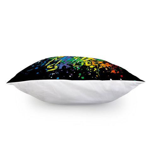 Image of Colored Skull Pillow Cover