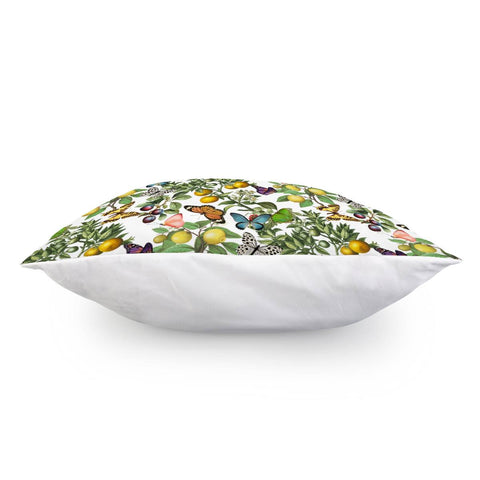 Image of Citruses And Butterflies Pillow Cover