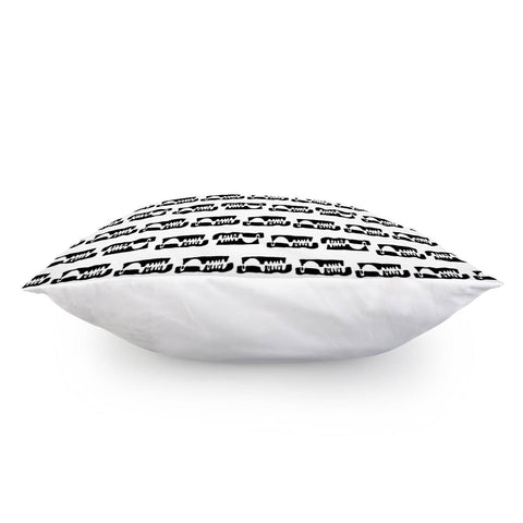 Image of Black And White Abstract Ethnic Print Pattern Pillow Cover