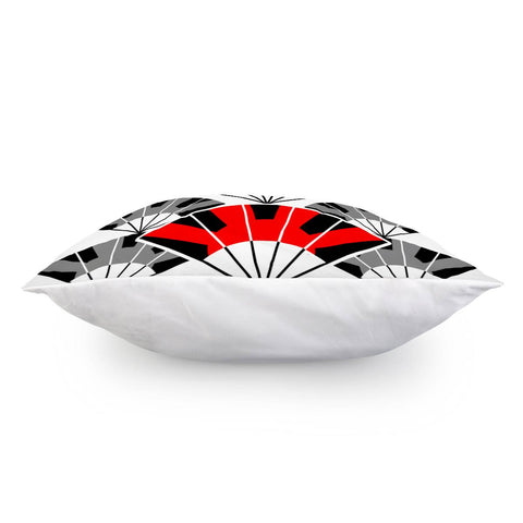 Image of Japanese And Folding Fans And Colors Pillow Cover