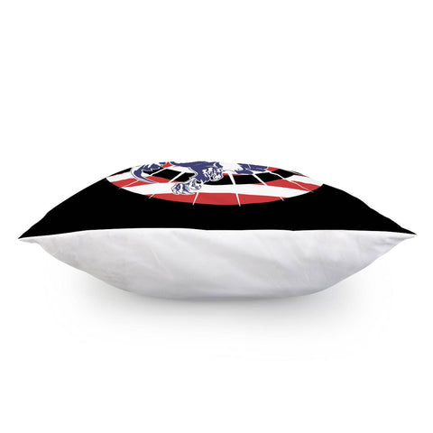 Image of Bald Eagle And American Flag Pillow Cover