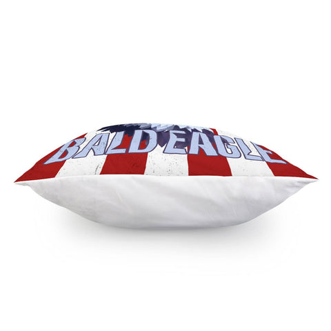 Image of Bald Eagle And American Flag Pillow Cover