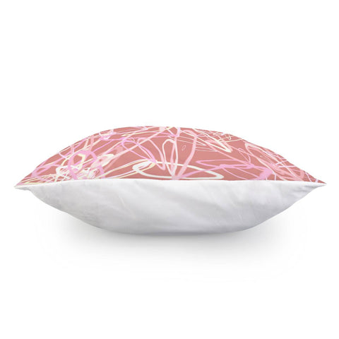 Image of Abstrait Formes Rose Pillow Cover