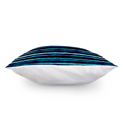 Image of Bandes Peinture Bleu Profond Pillow Cover