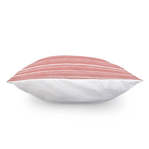 Image of Bandes Peinture Rose Pillow Cover