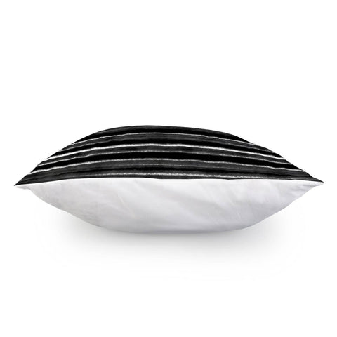 Image of Bandes Peinture Noir Pillow Cover