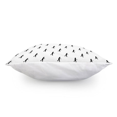 Image of Skating Motif Graphic Silhouette Print Pattern Pillow Cover