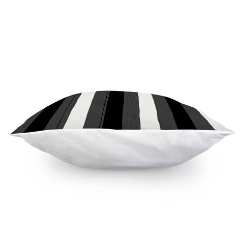 Image of Bandes Noir/Grise Pillow Cover