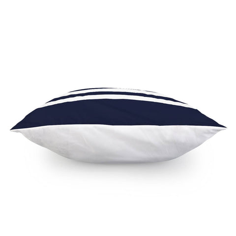 Image of Bandes Blanc/Marine Pillow Cover