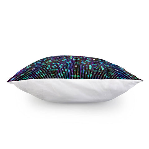 Image of Abstrait Formes Bleu/Violet Pillow Cover