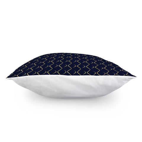 Image of Pattern Formes Doré/Bleu Pillow Cover