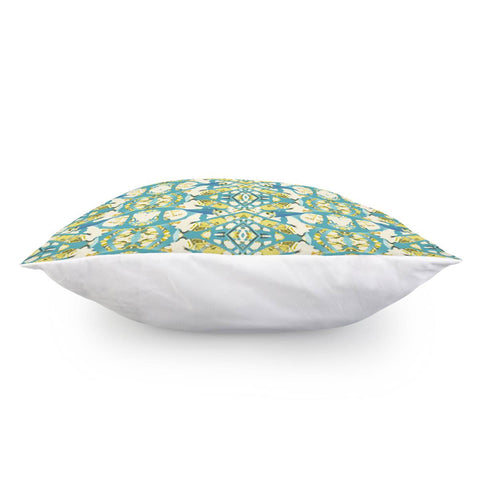 Image of Colored Geometric Ornate Patterned Print Pillow Cover