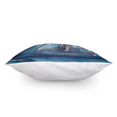 Image of Ice Fairy In A Winter Landscape Pillow Cover