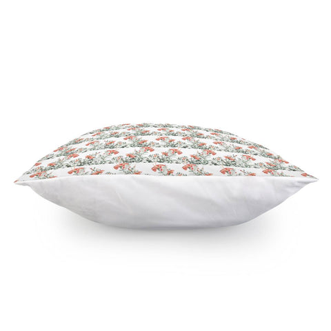 Image of Photo Illustration Floral Motif Striped Design Pillow Cover