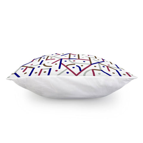 Image of Lines And Dots Motif Geometric Print Pillow Cover