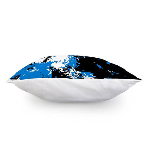 Image of Blue, Black & White #1 Pillow Cover