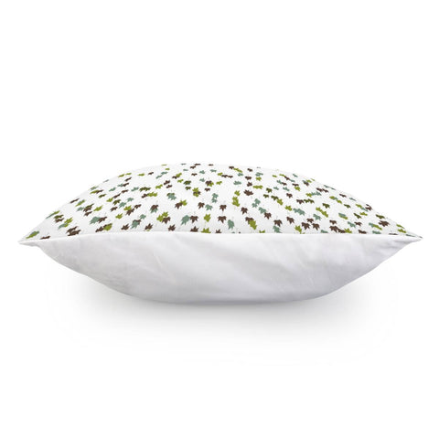 Image of Multicolor Leaves Motif Pattern Print Pillow Cover