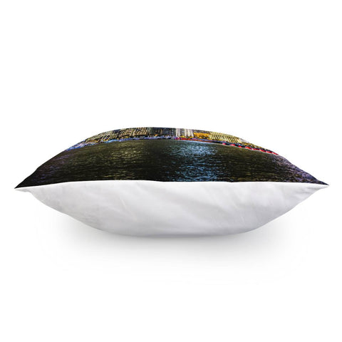 Image of Pudong District Night Scene, Shanghai, China Pillow Cover